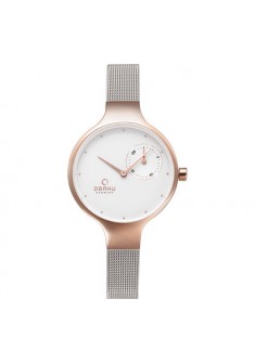 Obaku horloge DAMES RGP. KAST /WIT.WZP/MESH.ST - 602624 Obaku horloge DAMES RGP. KAST /WIT.WZP/MESH.ST - 602624